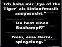 Humorvoller Dialog über Einlaufmusik