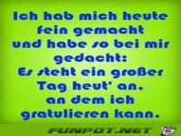ich habe mich heut fein gemacht