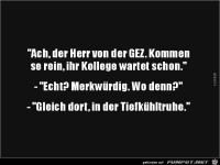 Er wartet schon