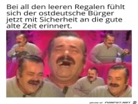 Lauter leere Regale