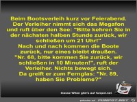 Beim Bootsverleih kurz vor Feierabend