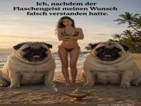 Flaschengeist-Fauxpas am Strand
