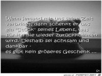 WEnn jemand mit uns seine Zeit verbringt...