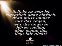 Beliebt zu sein ist eigentlich