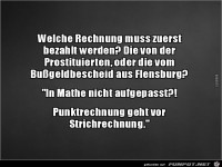 welche Rechnung muss zuerst bezahlt werden?......