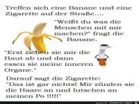 Banane und Zigarette