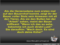 Als die Herzensdame zum ersten mal auf den Bauernhof kommt
