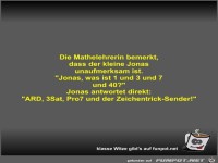 Die Mathelehrerin bemerkt