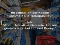 Ehrliche Antwort an der Supermarktkasse