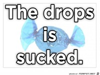 the drops is sucked