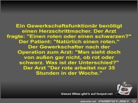 Ein Gewerkschaftsfunktion�r ben�tigt einen Herzschrittmacher