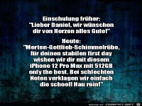 Einschulung fr�her und heute