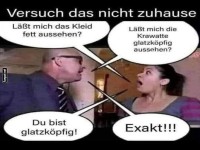 Lustiger Dialog ber Kleid und Krawatte