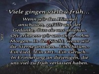 Erinnerung an verlorene Lieben