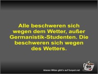 Alle beschweren sich wegen dem Wetter