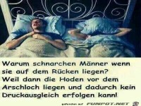 Warum schnarchen M�nner?