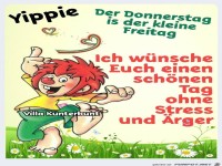 Der Donnerstag ist der kleine Freitag