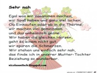 Sehr nah - Mutter-Tochter - Gedicht