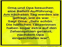 Oma und Opa besuchen eine Ballett-Auff�hrung