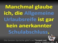 Allgemeine Urlaubsreife