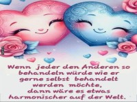 Herzige Botschaft der Harmonie