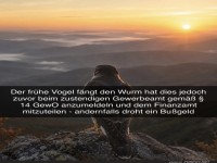 Frühaufsteher mit Bürokratie-Biss
