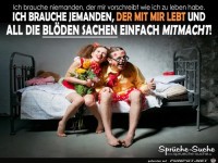 ich brauche jemanden der mit mir lebt