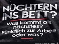 N�chtern ins Bett?