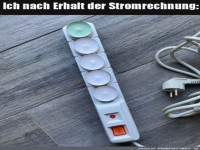 Nach Erhalt der Stromrechnung