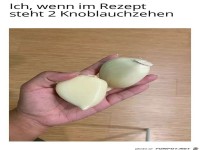 Zwei Knoblauchzehen