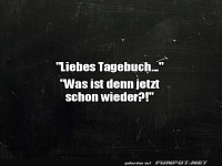 Tagebuch ist genervt