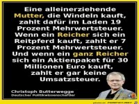 eine alleinerziehende Mutter