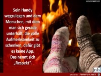 Sein Handy wegzulegen