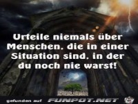 urteile niemals �ber Menschen,
