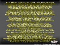 Ein Mann geht zum Arzt und beschwert sich