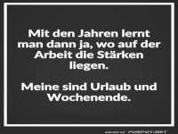 Erkenntnis �ber Arbeitsst�rken