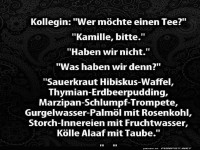 Lustige Teesorten im B�ro