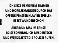 Witz �ber Klaviermusik am Sonntag