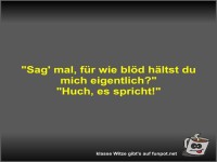 Sag' mal, f�r wie bl�d h�ltst du mich eigentlich?