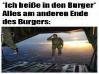 Wenn der Burger aus deinem Leben springt