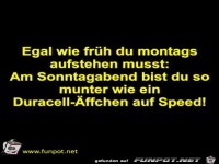 Egal wie früh du montags aufstehen musst...