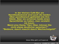 In der kleinen Caf�-Bar 