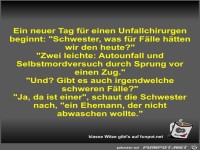 Ein neuer Tag fr einen Unfallchirurgen beginnt