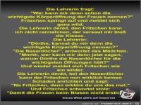 Die Lehrerin fragt