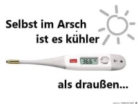Selbst im Arsch ist es khler