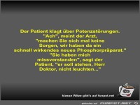 Der Patient klagt ber Potenzstrungen