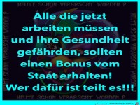 Bonus f�r Mehrarbeit