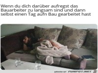 Arbeiten auf dem Bau ist anstrengend