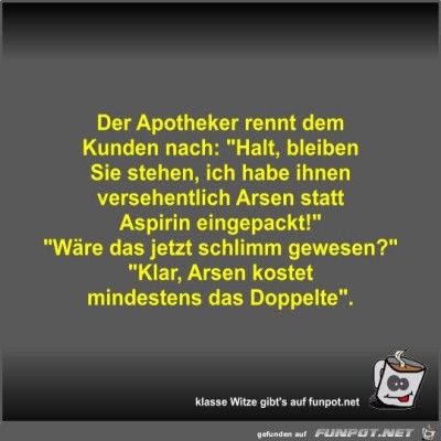 Der-Apotheker-rennt-dem-Kunden-nach.jpg von Fossy