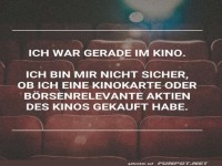 War gerade im Kino